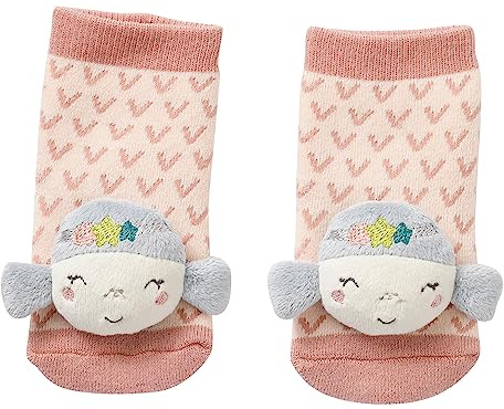 Fehn 054354 Rasselsocken Meerjungfrau – Flauschige Babysocken mit Meerjungfrauen-Köpfchen und Rassel – Fördern Motorik und Sinne – Für Babys zwischen 0 und 12 Monaten – Größe: 12 cm