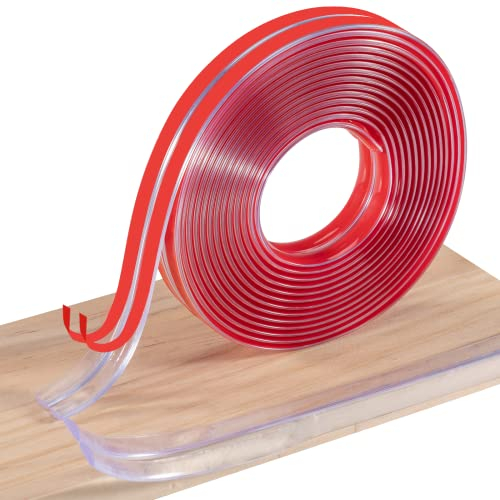 BillyBath 4M Protezione Tavolo Bebe Trasparente Angolo del Tavolo Protezione Bebe, Protezione Angolo e Bordo, Nastro Adesivo Non Tossico Senza Tavoli, Davanzali di Finestre, Pareti