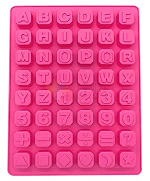 Silikon-Backformen, 48 Stück, Buchstaben, Alphabet, Schokoladenform, Kuchenbackform, handgefertigt, Eiswürfel, Süßigkeiten, Seife, Dekorationswerkzeug, 1 Stück