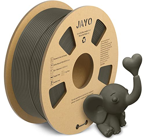 JAYO Matte PLA Filament 1.75mm, 3D Drucker Filament PLA Matte 1.1KG, Neatly Wound Filament, Maßgenauigkeit +/- 0.03 mm, 1.1 KG Spule(2.42 LBS), 363 Meters, PLA Matte Lehmfarbe
