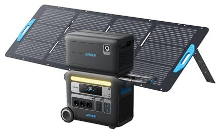 Anker SOLIX F2000 tragbare Powerstation mit 531 Solarpanel und 760 Zusatzakku, PowerHouse 767 mit 200W Solarpanel, 4096Wh LiFePO4 Batterie, GaNPrime Powerhouse Solargenerator