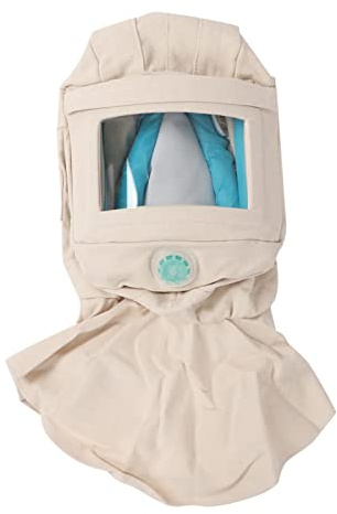 Sand Blasting Hood Sandblasting Helmet Head Protection Gear Face Shield Breathable Sandblaster Hood for Industrial Factory Polishing Sanding