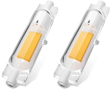 ZJZG R7S LED 78mm Dimmbar, 20W R7S LED Glühbirne Ersatz für 200W R7S Halogenlampen, R7S LED Naturweiß 4500K, 2000LM kein Flackern, 360° Strahlbeleuchtung, LED Leuchtmittel, 2er Pack