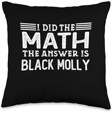 I Did The Math The Answer Is Black Moor Goldfish The Answer is Black Moor Goldfish Funny Math Teacher Student Throw Pillow, 16x16, Multicolor