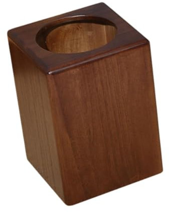 Gralara Papelera de Basura para el hogar, compacta, rústica, Decorativa, para baño, Oficina, Color Nogal