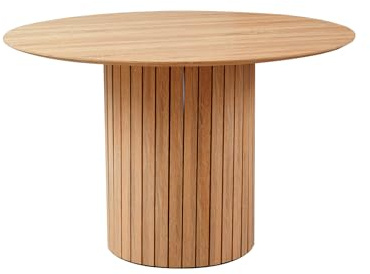 DEYARNA HOME Runt matbord för 4–6 personer, bondgård matbord, köksbord med trähus för kök och vardagsrum (naturlig, 120 x 120 x 76 cm)