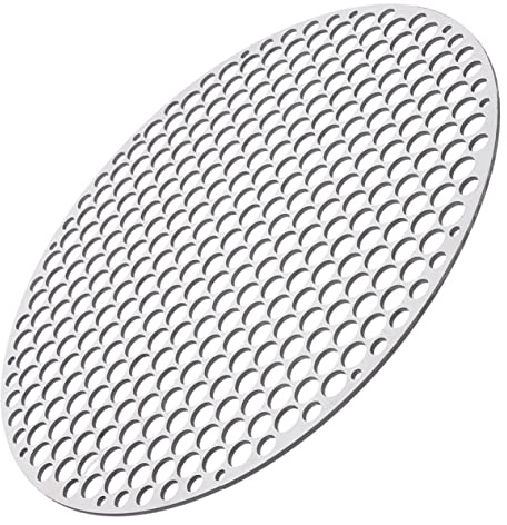 Hemobllo Grillnetz aus Edelstahl Rund 18cm Rostfrei Grillrost Metallgitter für Outdoor Grillen Vielseitiges Grillzubehör