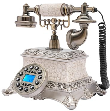 Teléfono retro con dial de estilo antiguo, una nostalgia histórica vintage, teléfono fijo, para decoración del hogar y la oficina
