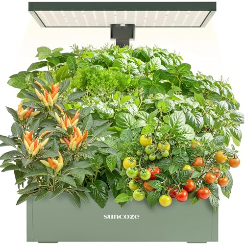 SUNCOZE Hydroponics Growing System, 20 Pods Indoor Herb Garden, Green