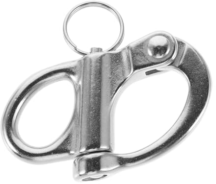 CLISPEED Manille à Ressort Fixe 316 en Acier Inoxydable Marin Autobloquante 69 Mm pour Équipements Nautiques Bateaux Yachts Navigation