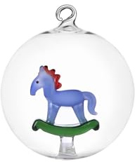 Ichendorf Nussknacker Weihnachtskugel Schaukelpferd 8 cm Borosilikatglas