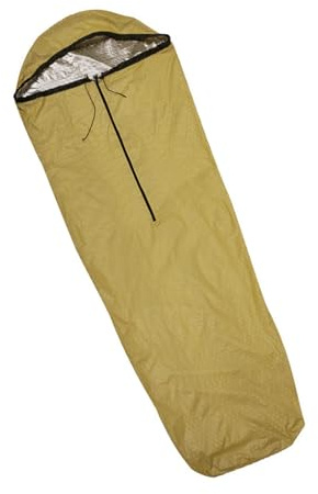 JDNH Sacco a pelo riutilizzabile per emergenze, tessuto di nylon, adatto per sopravvivenza, campeggio, impermeabile, isolato, design pieghevole, sacco a pelo da campeggio