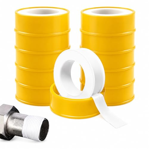 10 PCS Teflonband Gewindedichtband 12 mm × 12 m – Zuverlässige Dichtungslösung für Sanitär und Heizungsinstallation, PTFE Dichtband für Gas- und Wasseranwendungen