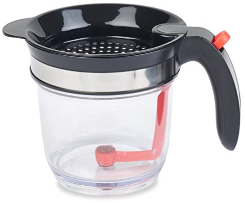 Küche Beute 4-Cup Fett und Fettabschöpfer – Messbecher mit Sieb, 1 Liter Kapazität, machen Saucenlöffel der einfache Weg.