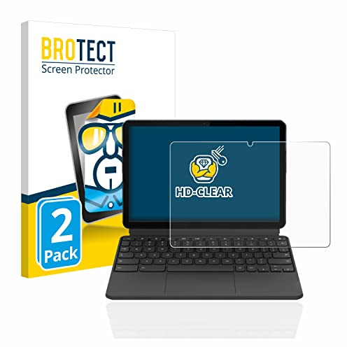 BROTECT (2 Stück Schutzfolie für Lenovo IdeaPad Duet Chromebook 10.1 (im Querformat) Displayschutz Folie Made in Germany, Ultra-Klar