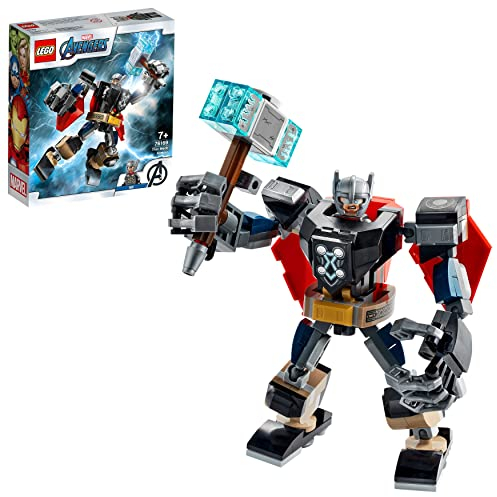 LEGO 76169 Super Heroes Marvel Avengers Thor Mech Armour Set Age 6+, Action Figure Toy with Thor Minifigure