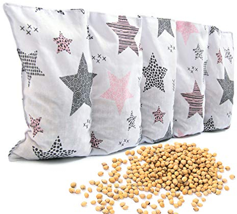 Amilian Kirschkernkissen Mikrowelle 55 x 20cm Wärmekissen Rücken Kirschkernkissen Nacken Schulter Wärmekompresse Körnerkissen Kinder Erwachsene Massagekissen Kältekissen Kirschkernkissen gross
