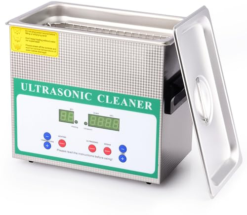 stonylab Ultraschallreiniger, Professioneller Allzweck-Ultraschallreiniger aus Rostfreiem Stahl mit Digitalanzeige-Timer und Wärmesteuerung für Labor 220V, 3.2L