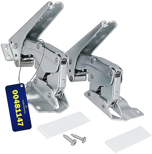 Kit 2 x Kühlschrank Scharnier Oben Unten 2 Bolzen 2 Stopfen Code 00481147 | für Bosch für Siemens 5546050 für Miele 407131425/8 für AEG für Electrolux - MONTERAL