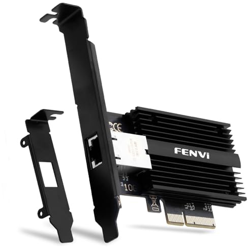 10G PCIe Network Card with Marvell AQC113 Controller, FENVi 10G Base-T Ethernet Adapter Card, RJ45 Port NIC Compatible with PCI-Express X4/X8/X16, for Desktop PC Windows 10/11, Linux