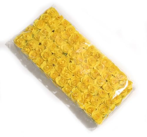 Marooma 144 Stück Künstliche Rosen-Papierblumen, Künstliche Rosenblumen, Seidenrosen in Großen Mengen, Fühlt Sich Echt an, Rosenstrauß aus Kunststoff, Papierrosen-Dekoration, (E)