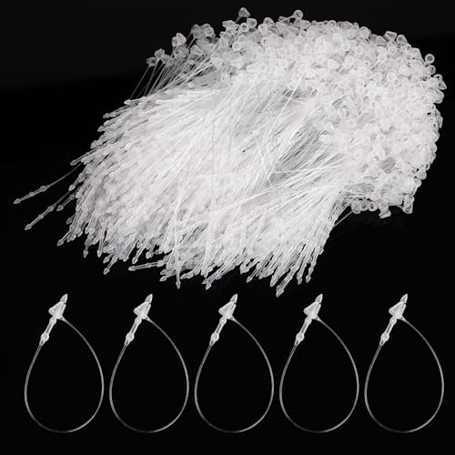 Kunststoff-Verbindungselemente, 1000 Stück, 8,9 cm lang, transparent, Schnappverschluss, Sicherheits-Schmuckanhänger, Anstecknadeln, transparent, zum Aufhängen von Kleidung, Preisschild, für
