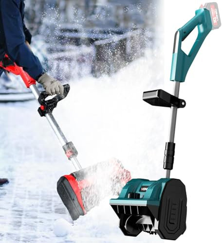 Pala Quitanieves Eléctrica Inalámbrica De Mano, Soplador De Nieve Eléctrico Inalámbrico, Pala Quitanieves Eléctrica/Lanzanieves Plegable, Con 2 Baterías Y Cargador,A