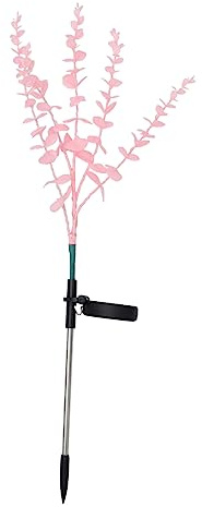 jojofuny Luce Solare da Giardino Rosa Stelo in Acciaio Inox 1 Pezzo