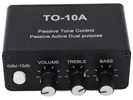 NE5532 passiver EQ Regler Stereo Vorverstärker | Bass Höhen Kontrolle, passive Klangregelung, 3,5mm Ein Ausgang, für Lautsprecher Kopfhörer PC HiFi