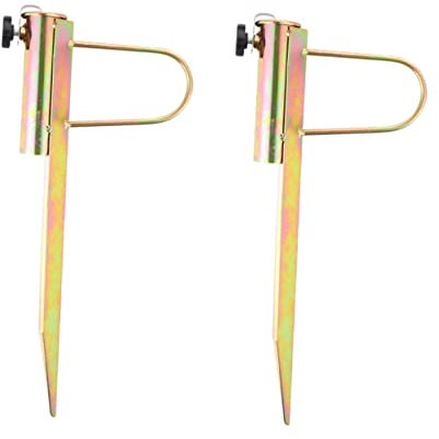 VINTORKY 2pièces Support Parasol De Plage Galvanisé De à Enfoncer pour Parasol pour Sable Et Pelouse Maintien Stable Vent