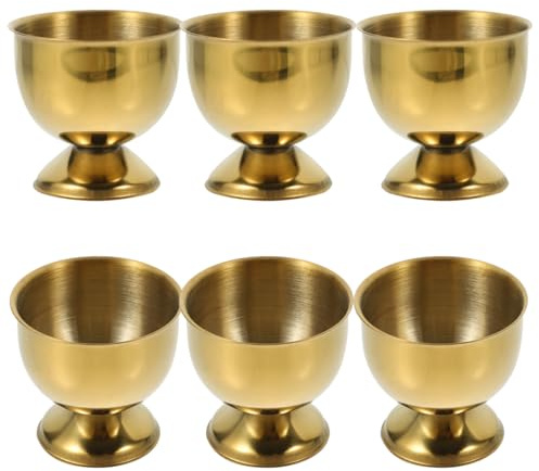 STOBAZA 6 Stück Edelstahl Eierbecher Set Korrosionsbeständige Eierhalter Mit Stabiler Basis Für Weich- Und Hartgekochte Eier Vielseitig Für Frühstück Und Küche