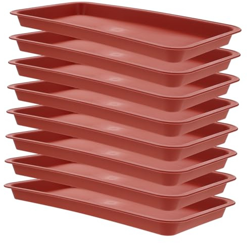 Toddmomy 8piezas Bandeja para Macetas Reutilizables Platillos Rectangulares para Bonsáis Bandejas De Goteo para Plantas El Alféizar Ventana