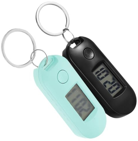 VALICLUD 2 pièces Montre Digitale Porte Clés Étanche Montre Électronique Portable pour Étudiants et Examens Clé USB Pratique Design pour Sac à Dos et Ceinture