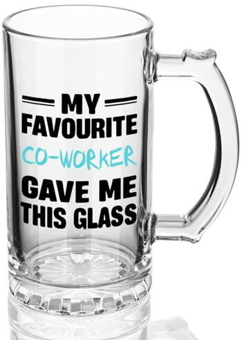 Joymaking Beer Glass Co-Worker Gifts, Funny Glass Gifts for Work Colleagues 0.5L
