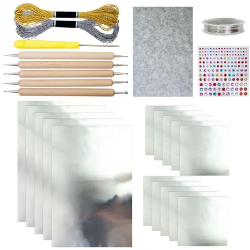 Liqzirtu Satz Vinylfolien Plotter Selbstklebend - Plotterfolie mit permanentem Klebefolien, Gold Glanz Bastelzubehör Mit Schimmer Effekt | Verschiedene Farbfolien für Abziehbilder Schilder