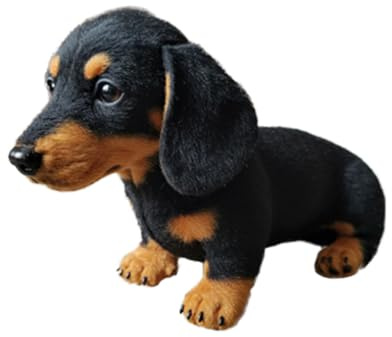 Plüschtier Hund Realistisch Dackel Samt 17x15cm Dackel Kuscheltier, Plüschtier Hund Dackels, Kuscheltier Hunde Dackels Hunde Wie Echt Spielzeug Hunden, Süßes Realistisches Wurst Hunden Welpe Stofftier