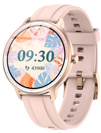 Smartwatch Damen Herren – 1.27 Smart Watch mit Bluetooth Anrufe, WhatsApp/App-Benachrichtigungen, Herzfrequenz, Schlafmonitor, 120+ Sportmodi, IP68 Wasserdicht – Fitnessuhr Kompatibel mit iOS Android