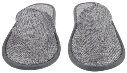 LALADEFIEE Pantofole Suola Antiscivolo da 5 Mm Pieghevoli Portatili in Lino di Cotone Unisex Comode Usa e Getta per Viaggio e Casa