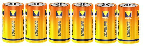 Varta Longlife 1,5V Zink-Kohle Baby Batterien 6er Pack