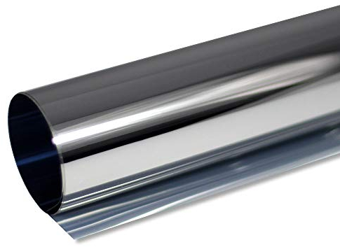SolarScreen 8,01€/m² Fenster Folien Set Selbstklebende Spiegelfolie Silber 91cm Breite Folie Fensterfolie