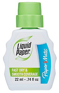 Paper Mate Liquid Paper Fast Dry Correction Fluid, 22ml, 10-Count