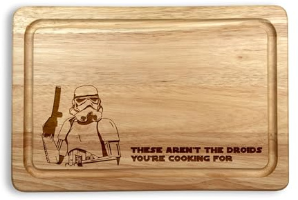 Star Wars Inspired These aren't The Droids You're Cooking for Wooden Chopping, Cutting, cheeseboard Gift