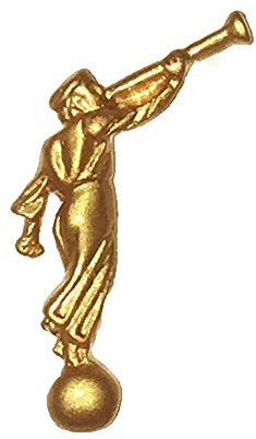 Angel Moroni Gold Tone Pin