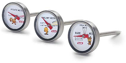 Ibili Backofenthermometer, Edelstahl, 30 x 2,5 x 7 cm, Weiß/silberfarben
