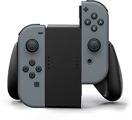 PowerA Joy-Con-Komfortgriff für Nintendo Switch - Schwarz, Spiele-Controller, Gamepad, Nintendo Switch Lite, Offiziell Lizenziert