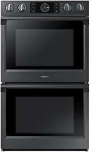 SAMSUNG 30 Smart Double Wall Oven w/Flex Duo, Steam Cook, Wi-Fi, Large Oven Capacity, NV51K7770DG/AA, Fingerprint Resistant Stainless Steel, Black