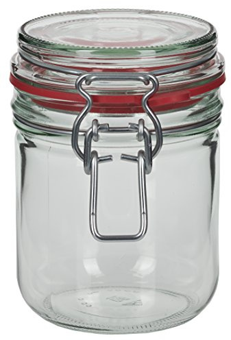 12 x 400 ml Drahtbügelglas / Spannbügelglas rund - inkl. Deckel, Gummidichtung und Spannbügel - Einkochglas - Einweckglas - Einmachglas - Bügelglas - Haushaltsglas - Allzweckglas - Aufbewahrungsglas