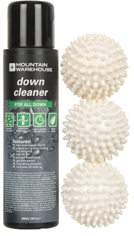 Mountain Warehouse Down Care Kit - Clothing Care Kit with Dry Balls Included, Perfect for Down Jackts & Sleeping Bags - Breathable Long Lasting Protection