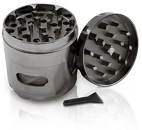 KOOLPUG Molinillo especias, Molinillo hierbas, 55mm Molinillo especias manual, 4 piezas Molinillo de hierbas, Grinder, Herb Grinder, Spice Grinder