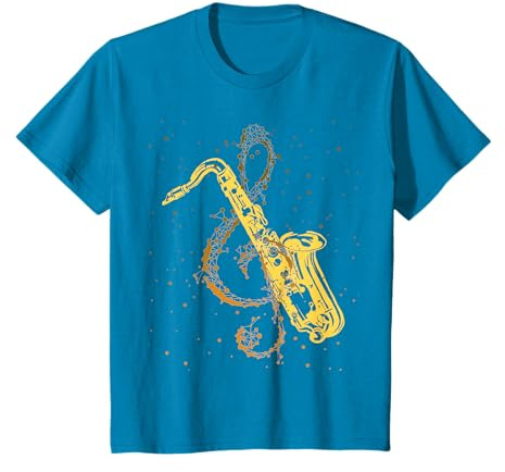 Musicien De Jazz Saxophoniste Saxo Clé De Sol Saxophone T-Shirt